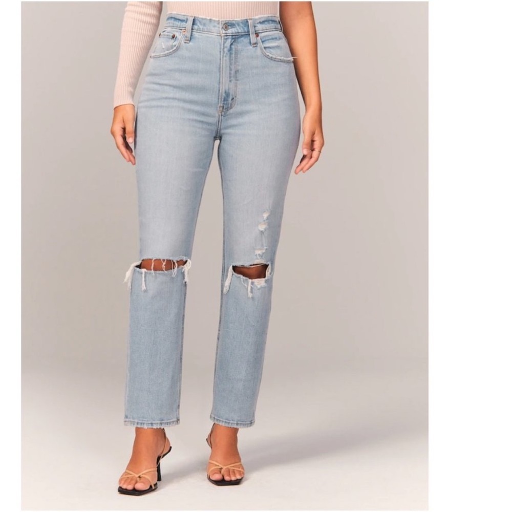 Abercrombie Curve Love Ankle Straight Ultra High … - image 2